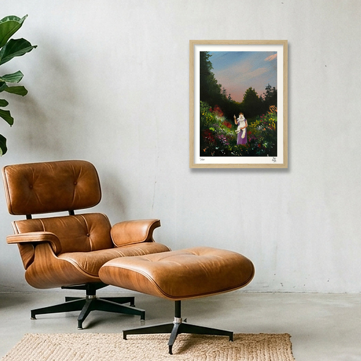 The cycle ends with me — 30×40cm, 12×16" Oak Frame