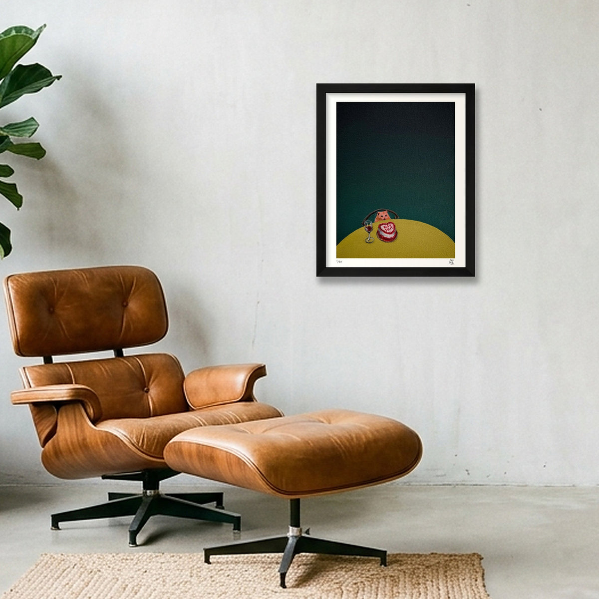 I am still reminiscing about the time your cat baked me a cake — 28×35cm, 11×14" Black Frame