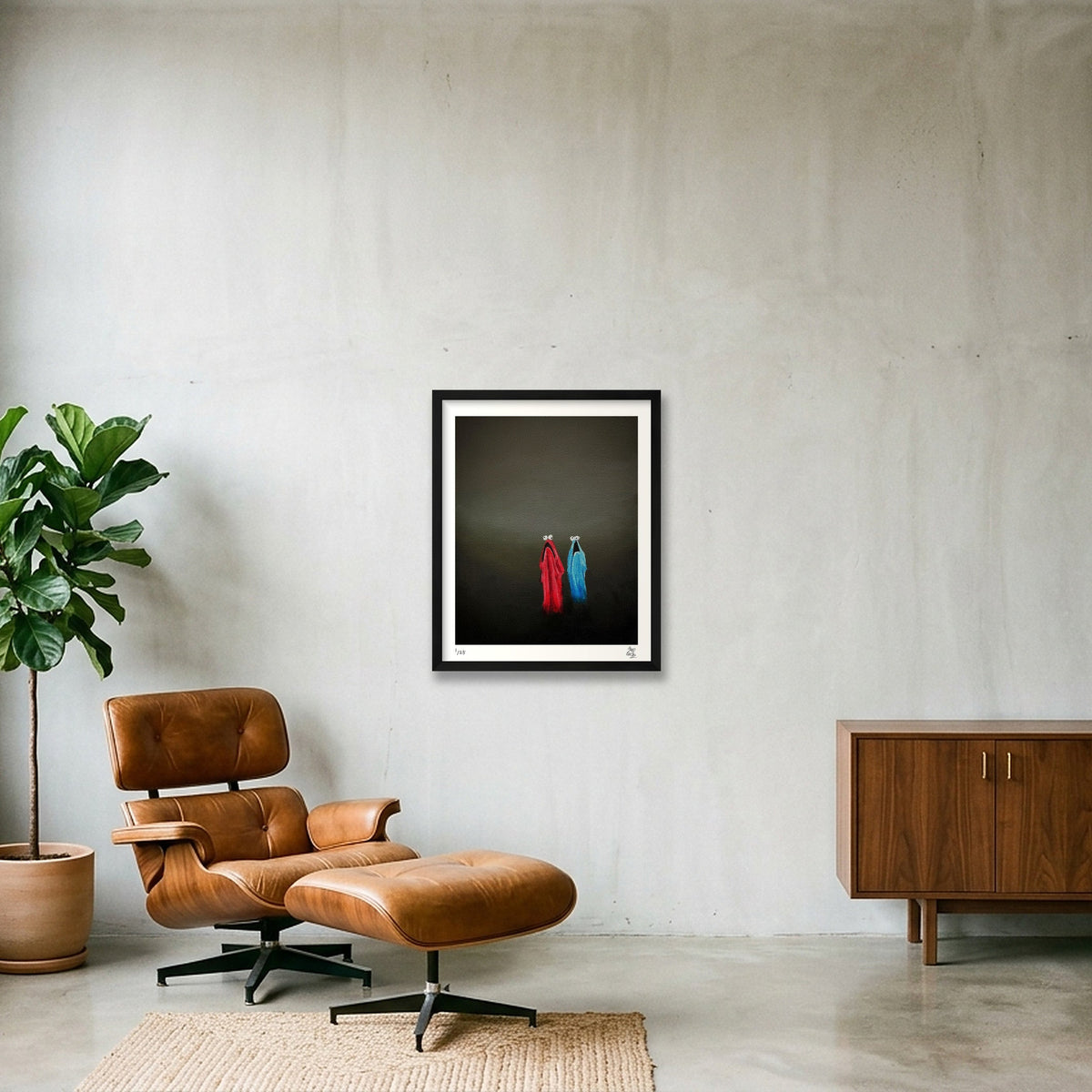 ‘The final vestiges of my childhood self were found wandering confused, through the fog of my psyche’ — 40×50cm, 16×20" Black Frame