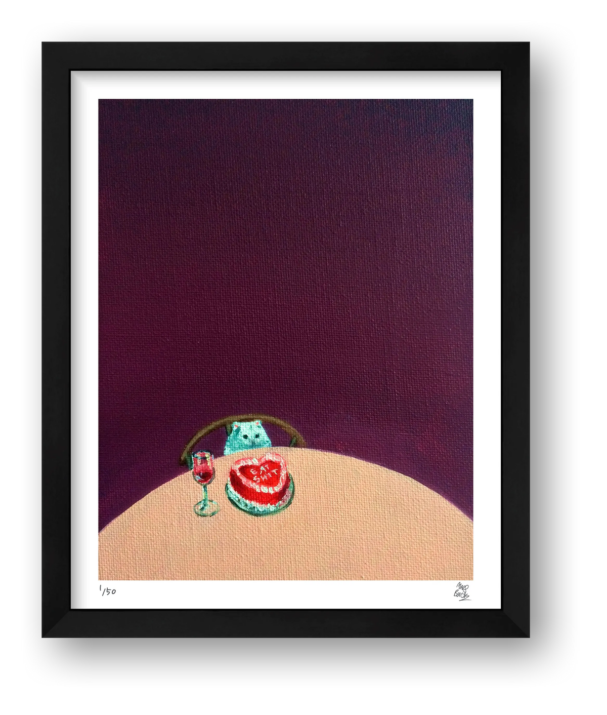 I was just reminiscing about the time your cat baked me a cake (2nd Edition) — framed