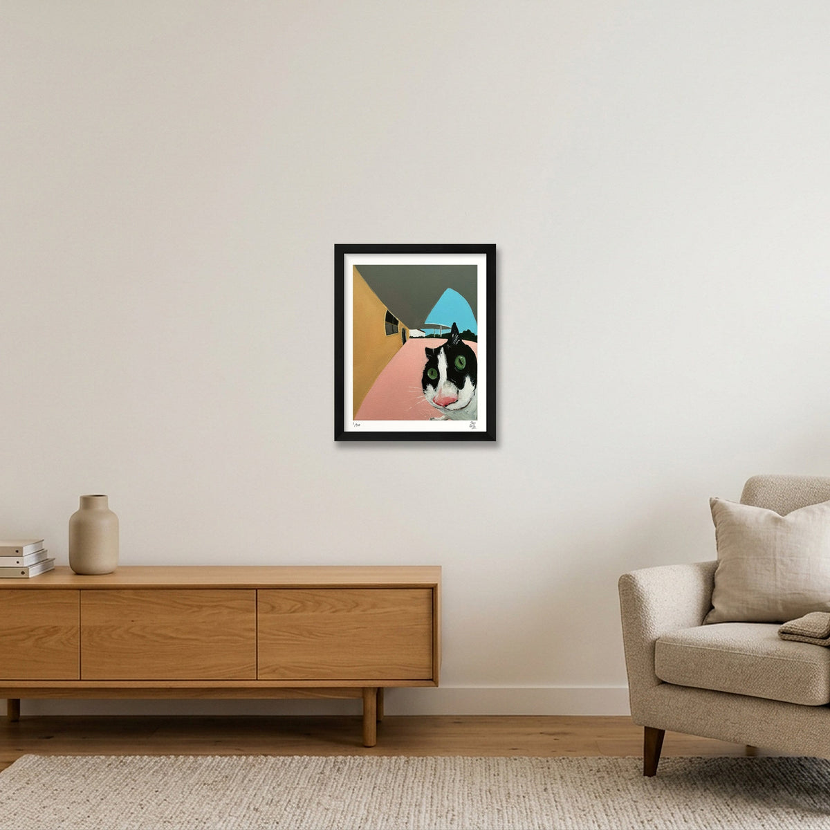 After a few lifetimes it did eventually start to wear off — 28×35cm, 11×14" Black Frame