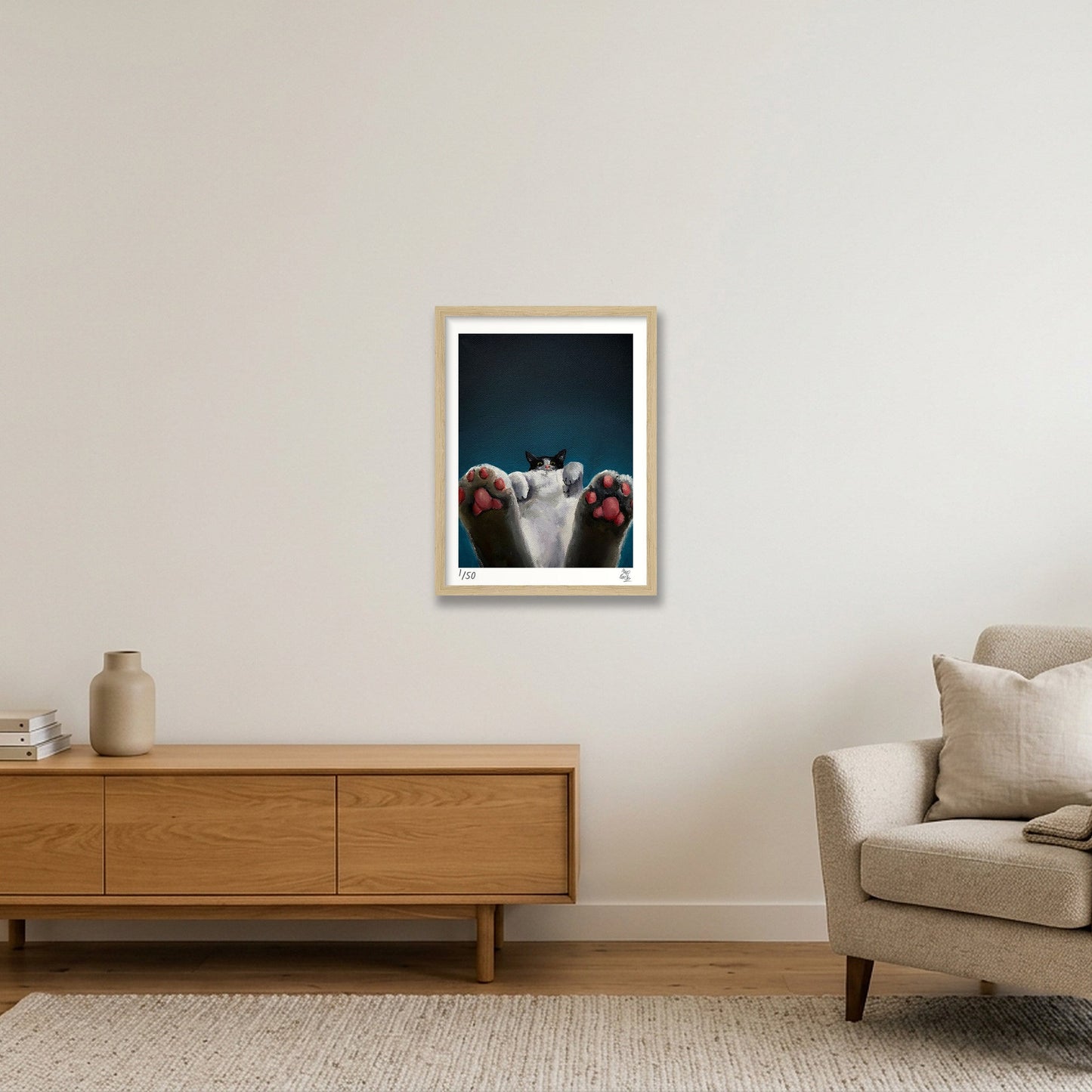 From my point of view you were always a bit weird — 30×40cm, 12×16" Oak Frame