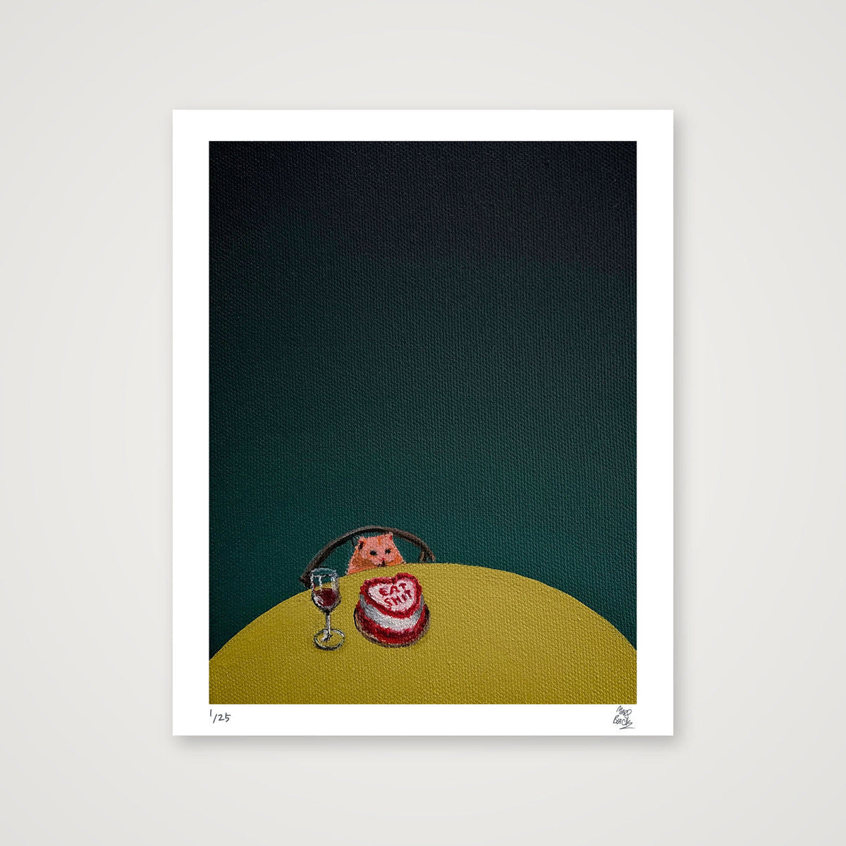 I am still reminiscing about the time your cat baked me a cake — 40×50cm, 16×20" Print only