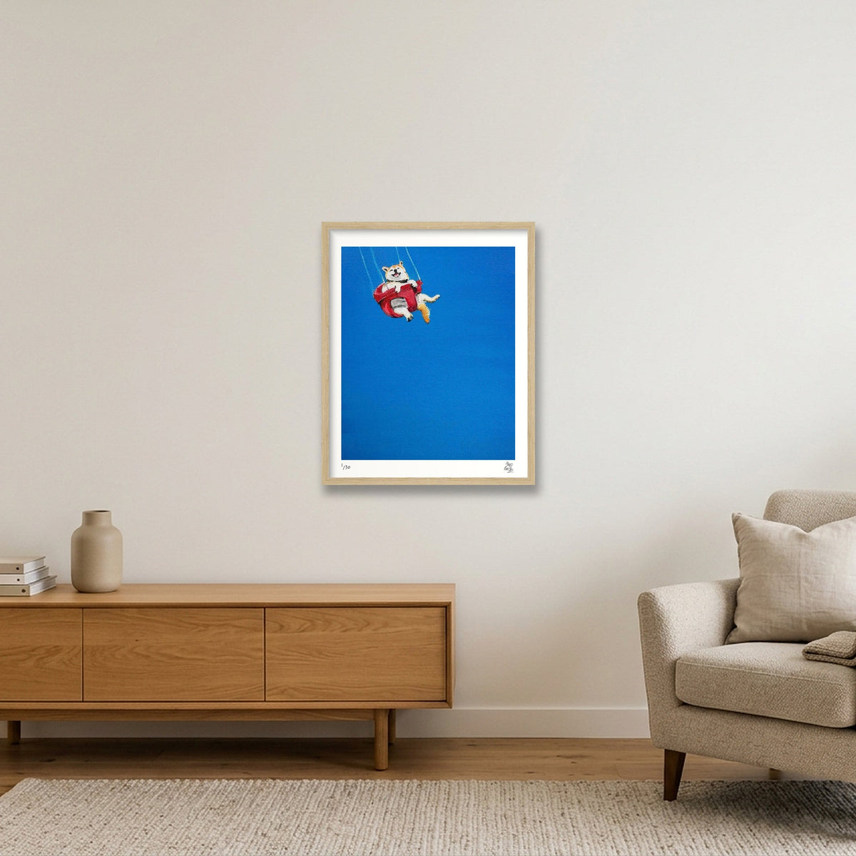 Everything just felt so much better from the moment i pressed delete — 40×50cm, 16×20" Oak Frame