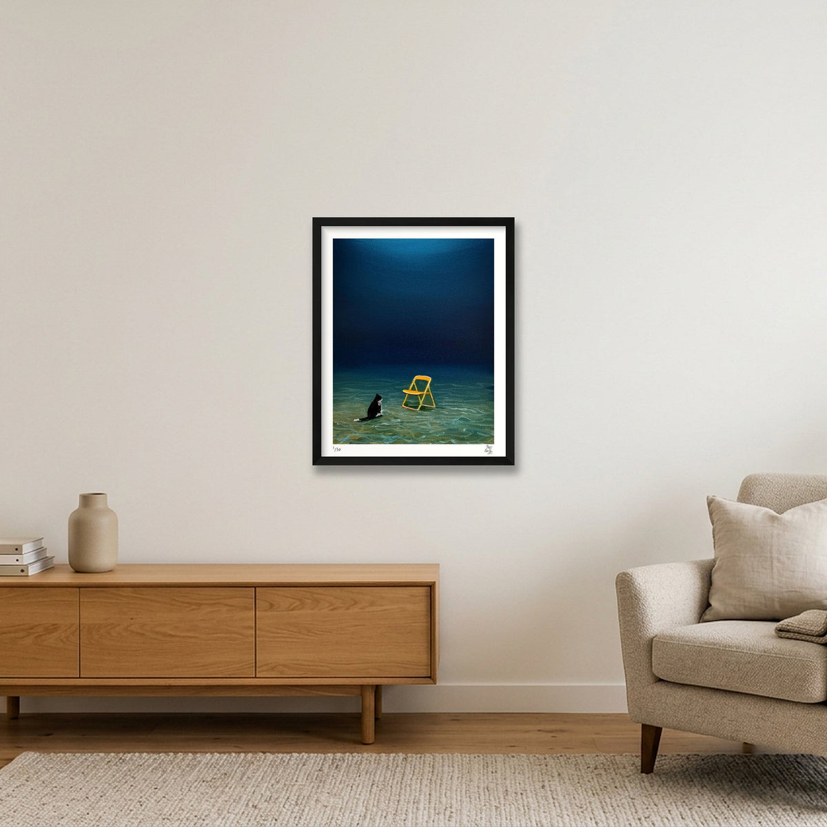 Somewhere deep within my mind i was still waiting for you — 40×50cm, 16×20" Black Frame