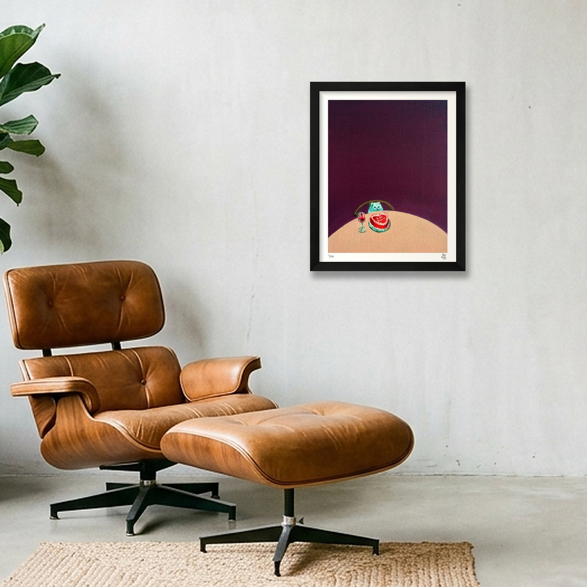 I was just reminiscing about the time your cat baked me a cake — 28×35cm, 11×14" Black Frame