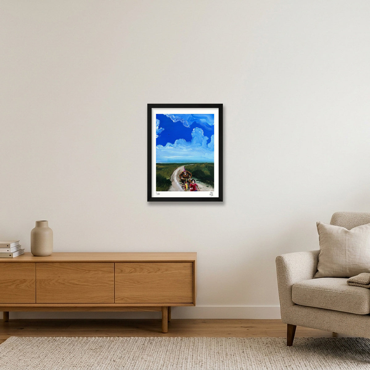 As time went by it was becoming increasingly difficult to escape myself — 30×40cm, 12×16" Black Frame