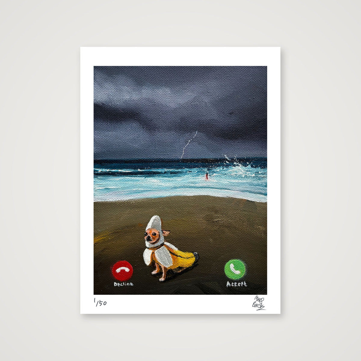 The future was calling, but it just went straight to voicemail — 30×40cm, 12×16" Print only